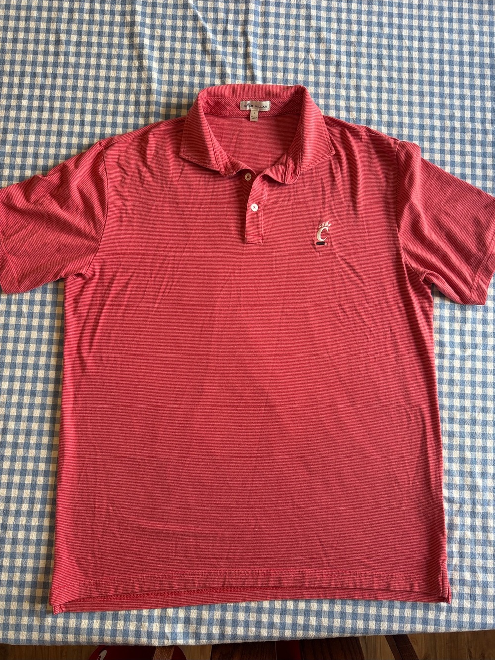 Peter Millar Men's Red Polo Large Cincinnati Bearcats